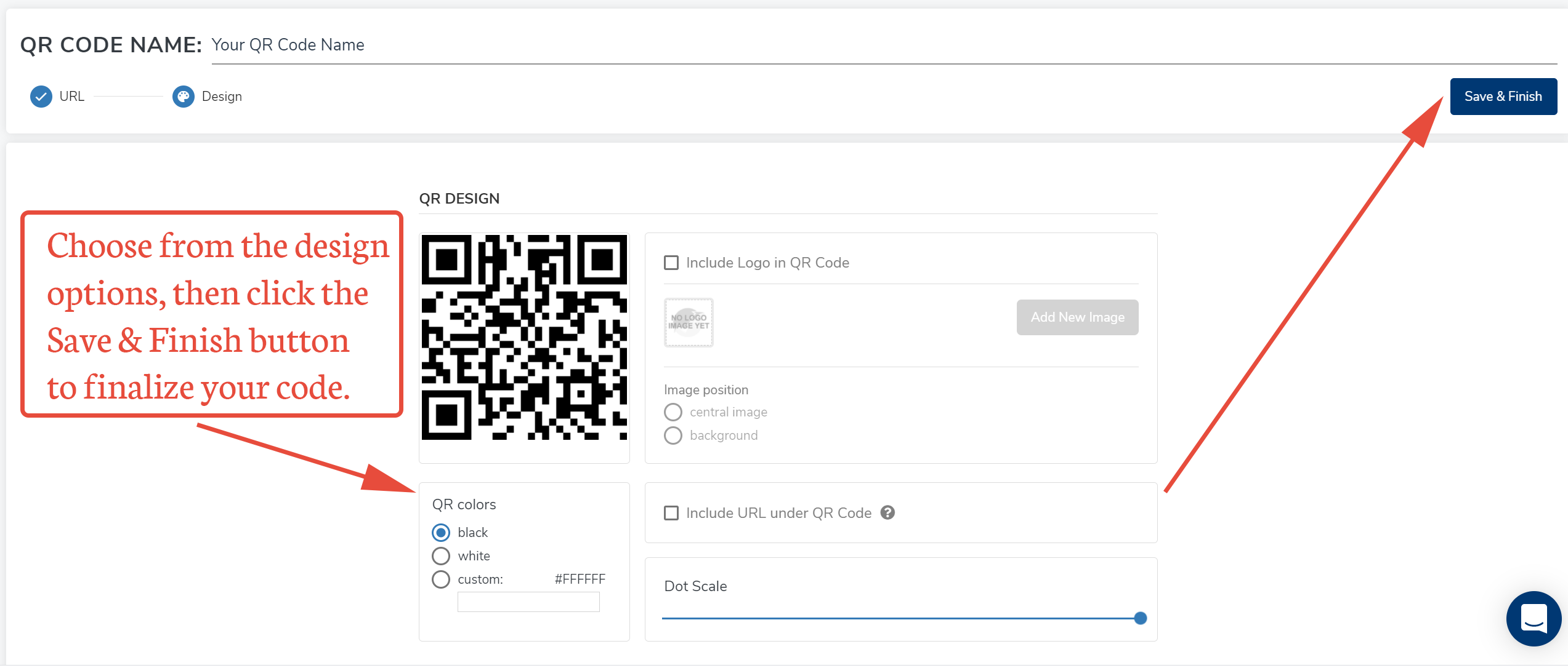 Image shows design options as described above.