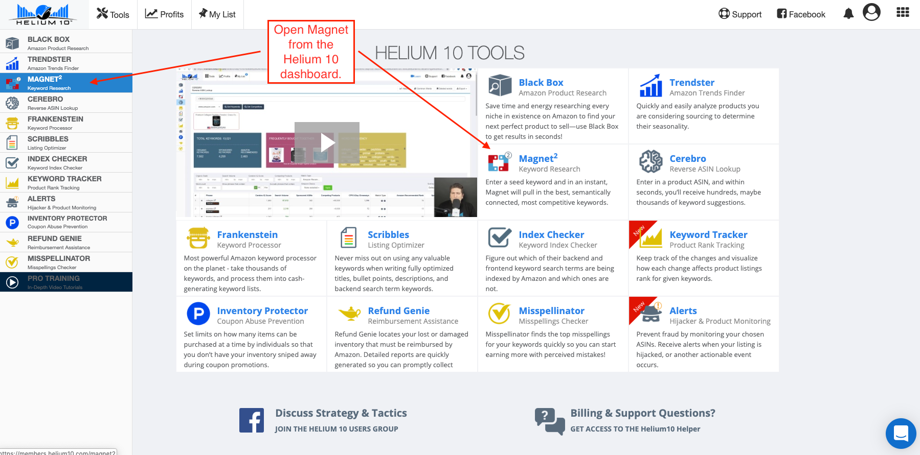 Tutorial How To Use Magnet To Find Keywords For Your Product Listings Helium 10