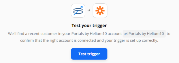 Select Test trigger.